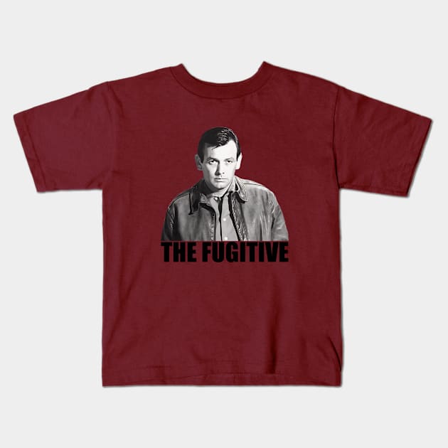 The Fugitive - David Janssen Kids T-Shirt by wildzerouk